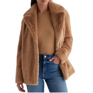 Express Faux Fur Coat Unisex Size Small in the Color Pecan Super Soft & Cozy